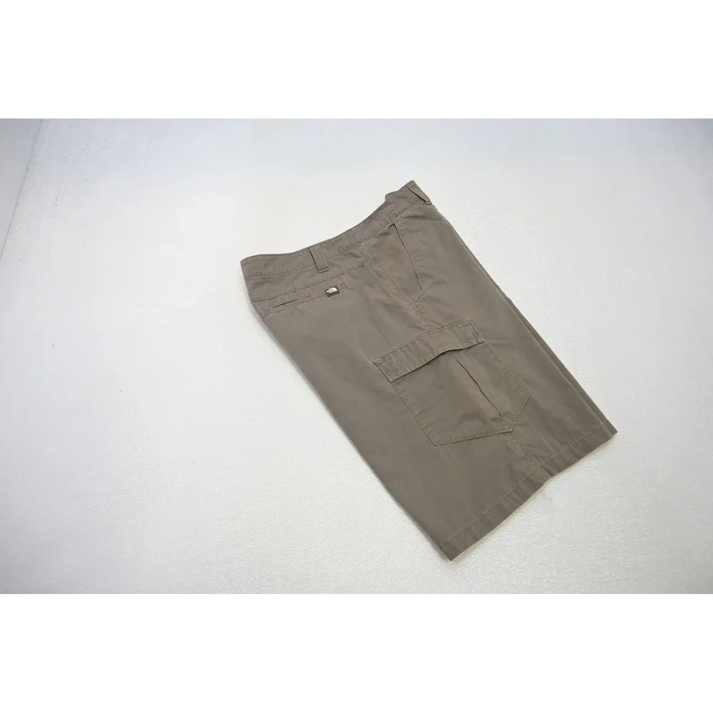 The North Face Cargo Shorts Mens 38 Taupe Olive Brown Utility Hiking Excellent